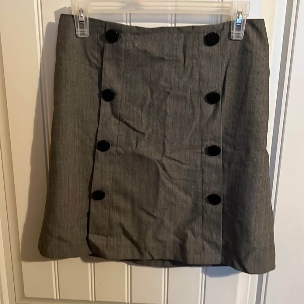 Herringbone patterned mini skirt 0